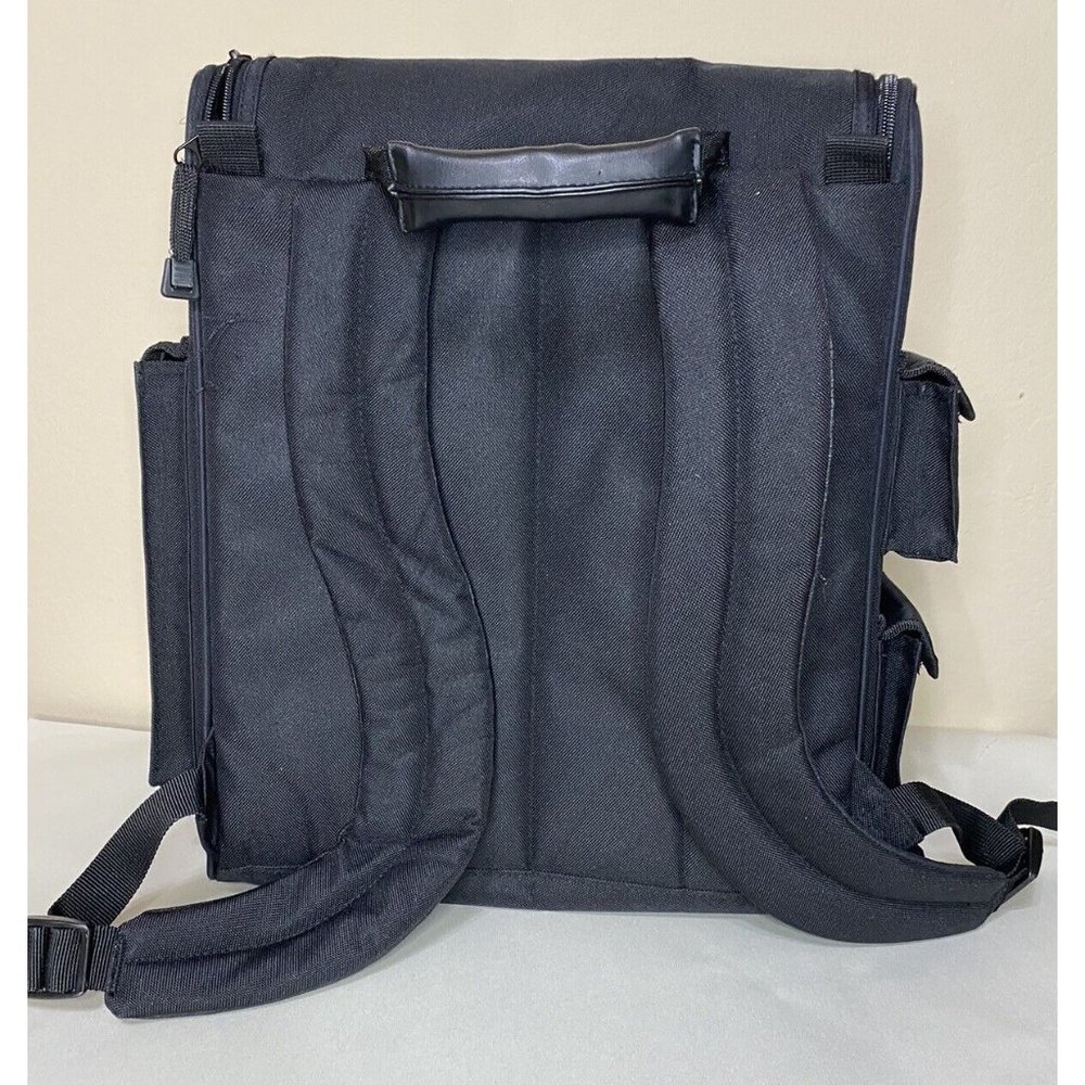 Crop In Style Black Canvas Zip Up Scrapbook Arts & Crafts Backpack Bookbag - Picture 7 of 8
